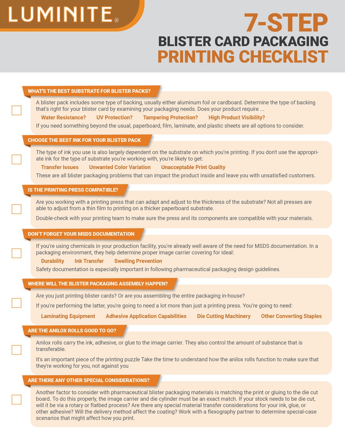 7-Step Blister Card Packaging Printing Checklist