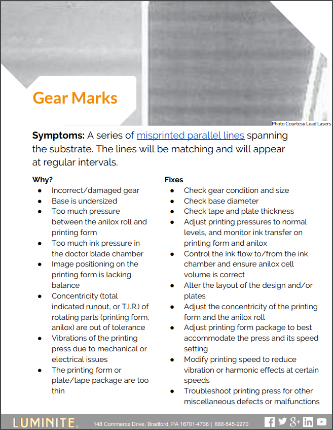 gear marks flexo printing